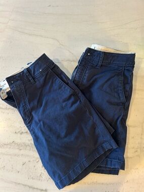Bundle of 2 Pairs of Abercrombie Kids Navy Chino Shorts  Navy Size 13/14